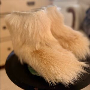 Mou Cozy Tan Faux Fur Boots